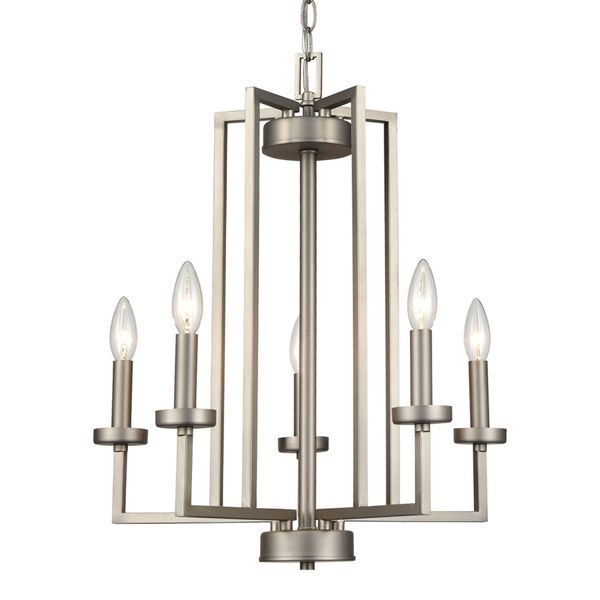 West End 20'' Wide 5-Light Chandelier - Brushed Nickel