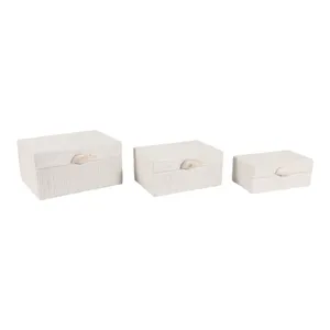 DRAKEMILL SET OF 3 BROWN BOXES 7 (IN) 7