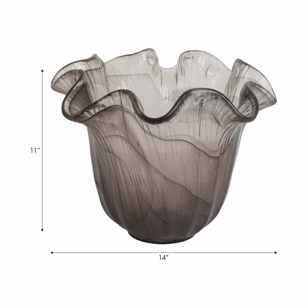 EATONDALE BROWN GLASS VASE 11 (IN)
