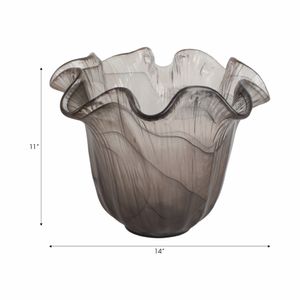EATONDALE BROWN GLASS VASE 11 (IN) 9