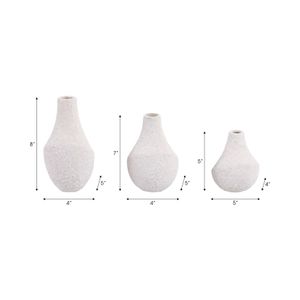 EDMONDFORD SET OF 3 IVORY VASES 9 (IN) 8