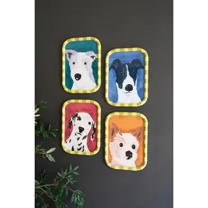 Set of 4 Framed Dog Prints under Glass 3
