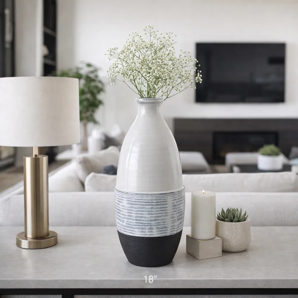DALEYWICK GRAY VASE 18 (IN)