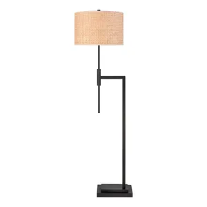 Baitz 62.5″ High 1-Light Floor Lamp - Matte Black 3