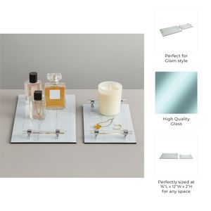 LARKLAND SET OF 2 SILVER TRAY 2 (IN) 10