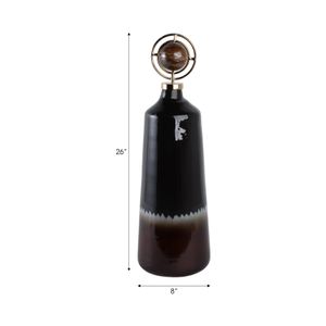 GRAYDONWIND BROWN GLASS VASE 26 (IN) 9