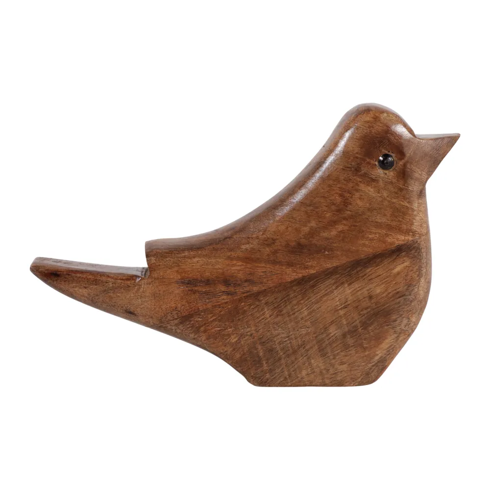 9X6" WOOD BIRD, NATURAL