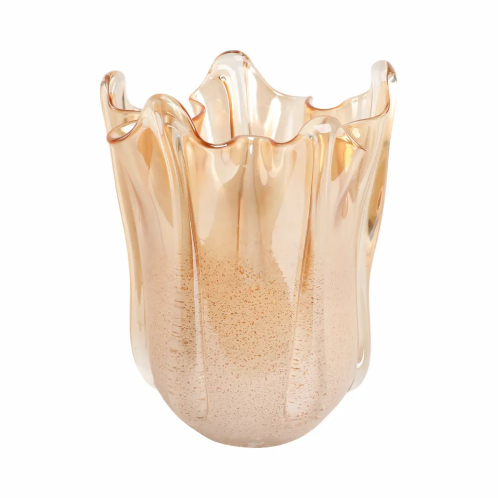 DAXTONROSE TAN GLASS VASE 10 (IN)