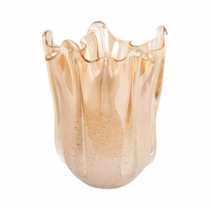 DAXTONROSE TAN GLASS VASE 10 (IN) 4