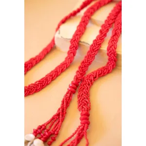 Seeded-Bead Belt / Saffron 7