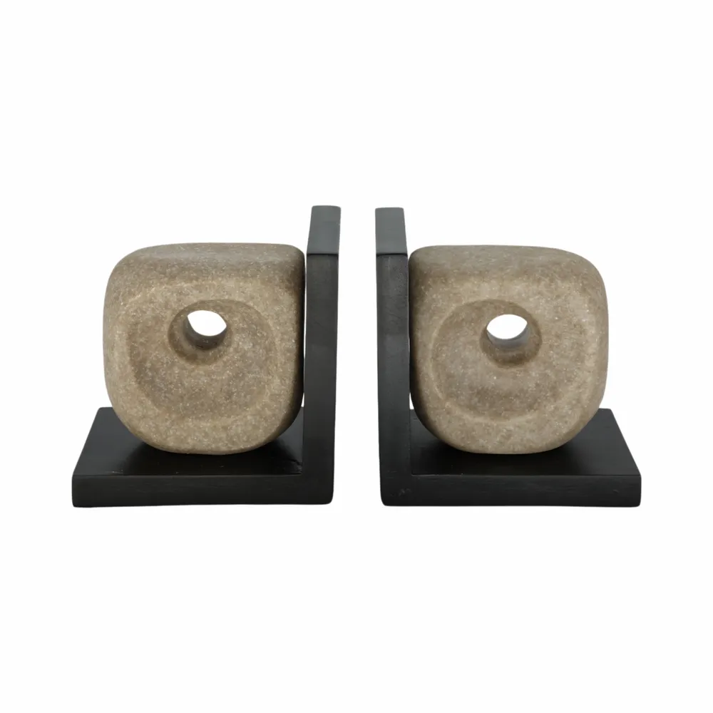 LYNNPARK SET OF 2 BROWN BOOKENDS 6 (IN)