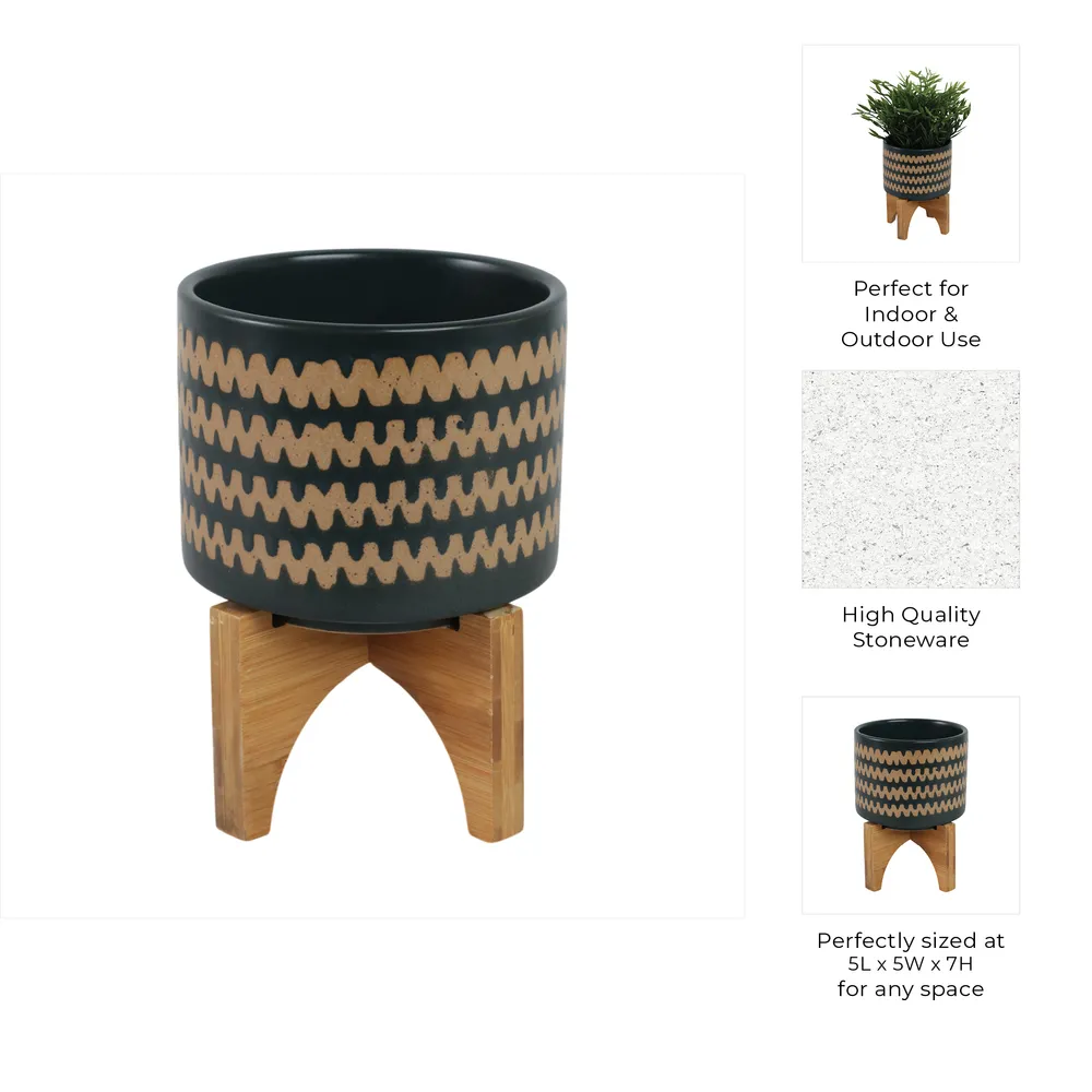 CADENROSE GREEN PLANTER 7 (IN)