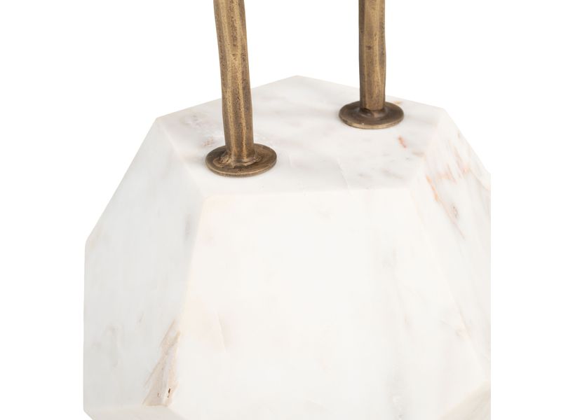 Anten Side Table Brass & White 7