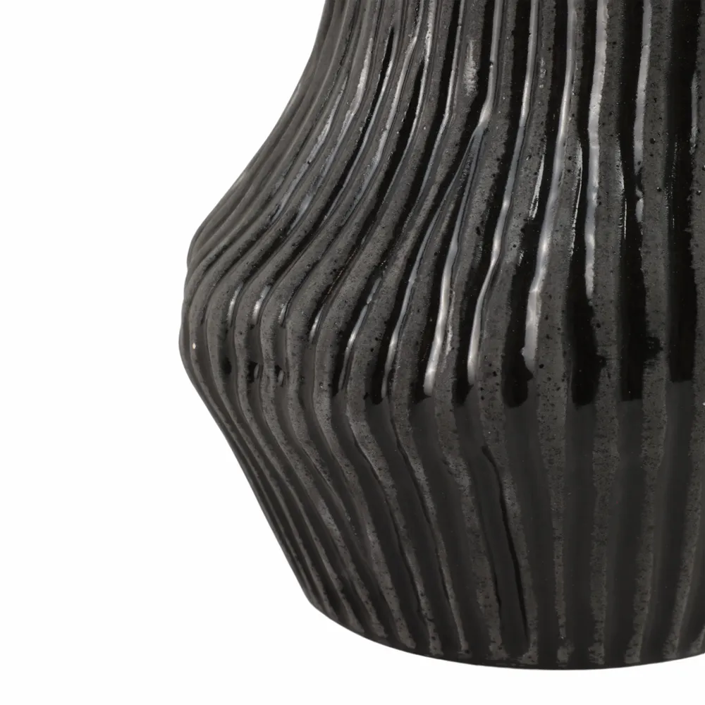 HEYDONWICK BLACK VASE 15 (IN)