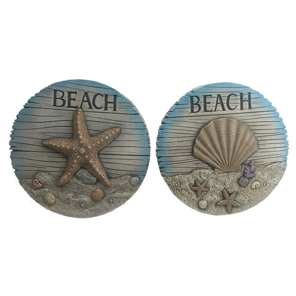 10" BEACH STEPPING STONE 2-ASST