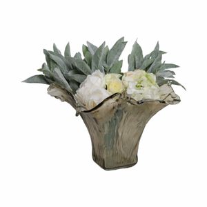 CLAYMORE GRAY GLASS VASE 12 (IN) 3