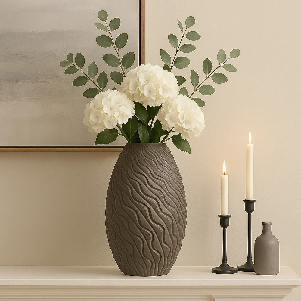 ROYVALE BROWN VASE 19 (IN)
