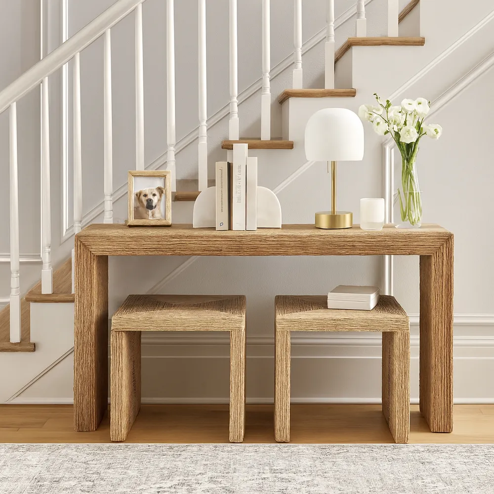 WARRENWORTH SET OF 3 TAN CONSOLES 55 (IN)
