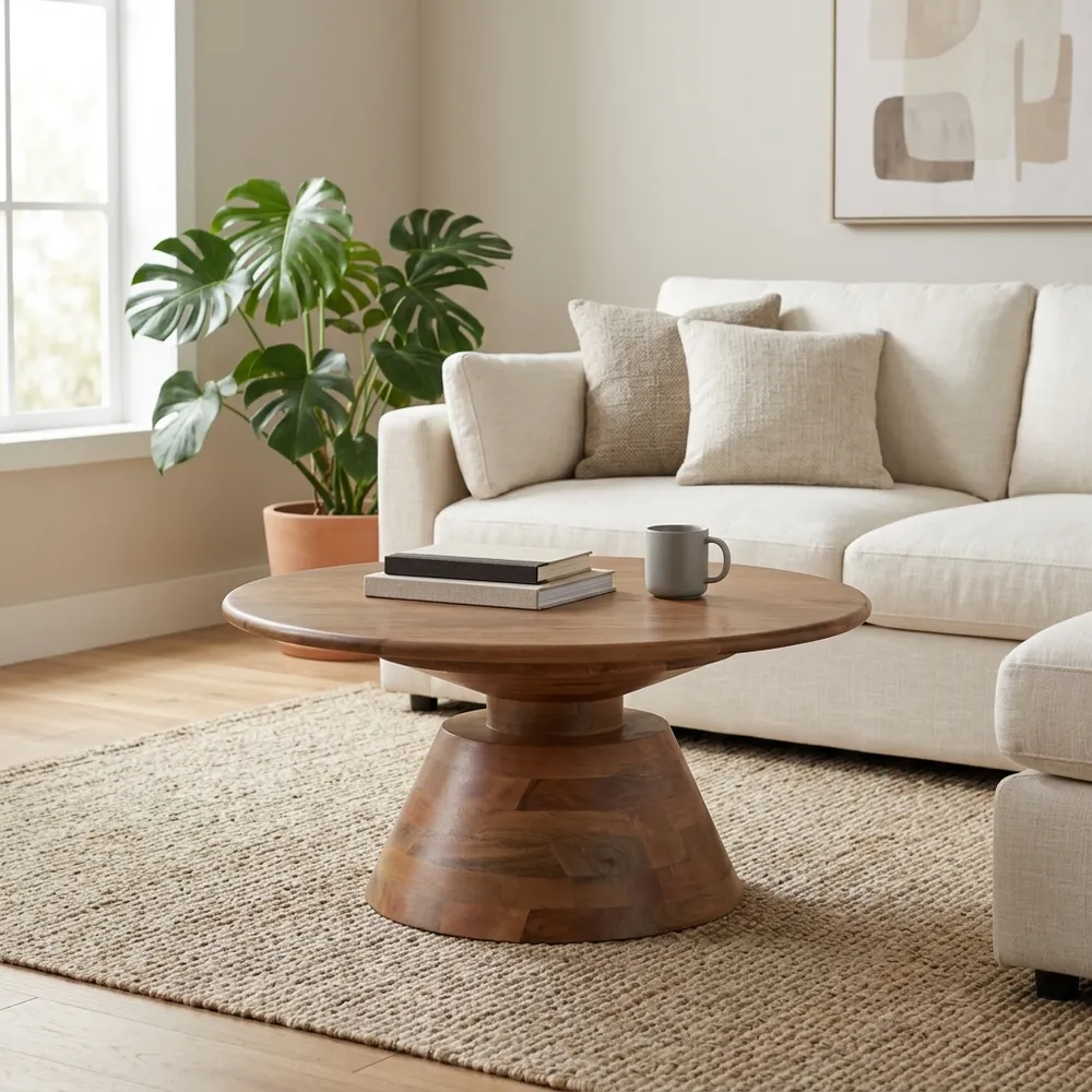RUTHBURN BROWN COFFEE TABLE 17 (IN)