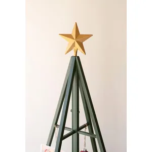 Green Painted Metal Christmas Tree Ornament Display 3
