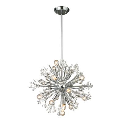 Starburst 20'' Wide 15-Light Chandelier - Polished Chrome