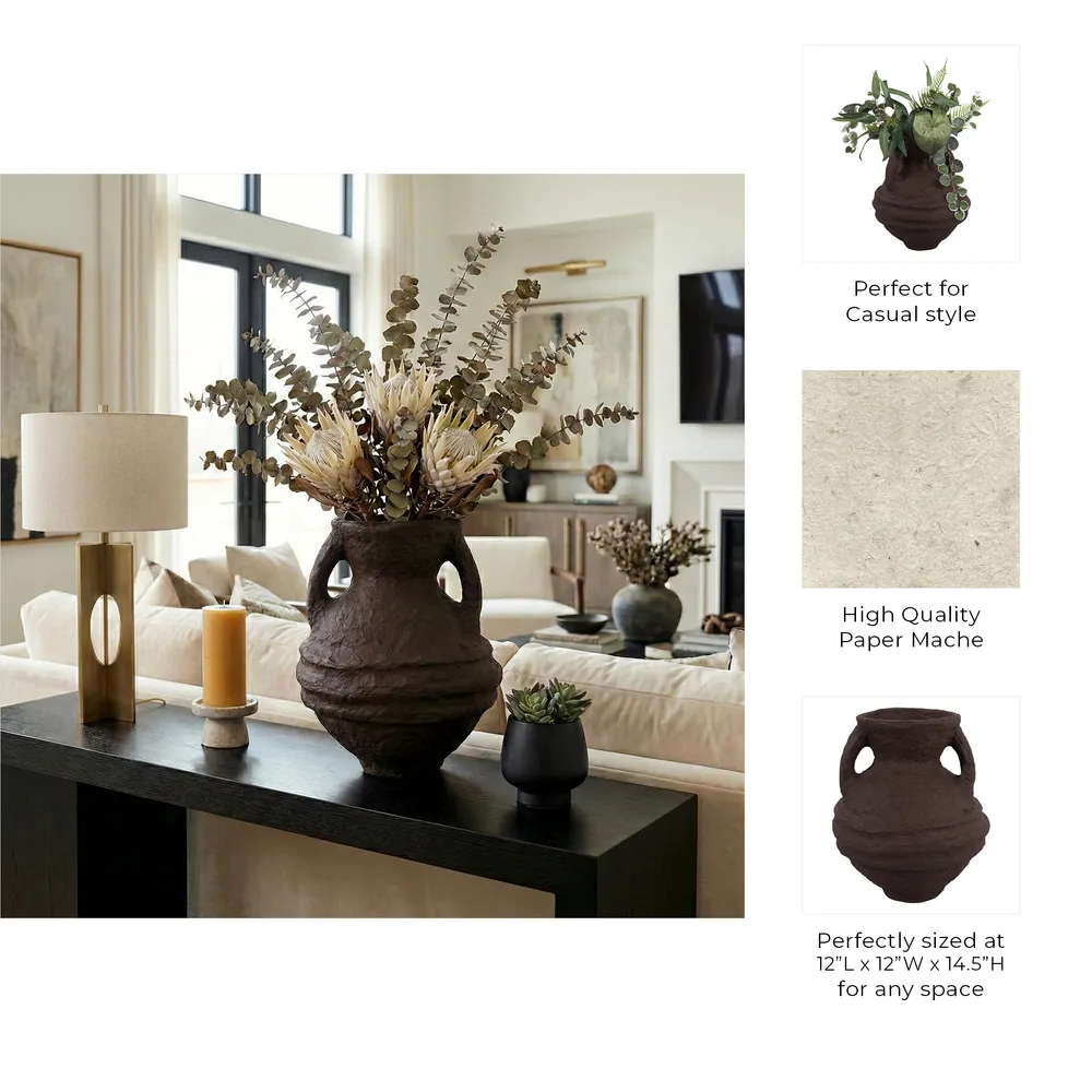 FERRIS BROWN VASE 15 (IN)