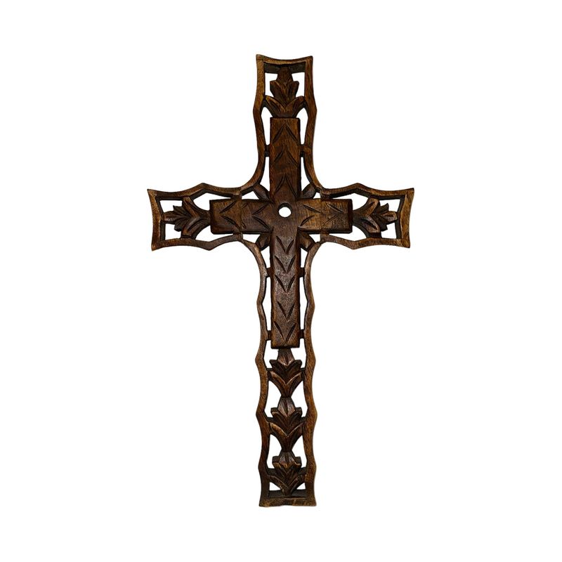 18" x 12" Carved Wood Cross