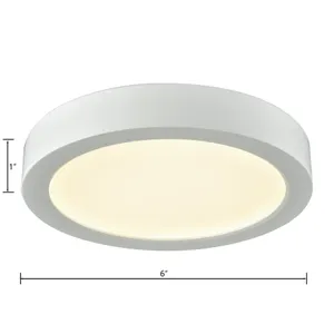 Titan 6'' Wide Integrated LED Down Light - White 2