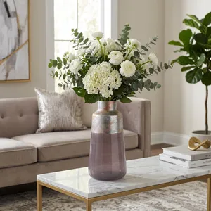 ORIONPARK GRAY GLASS VASE 17 (IN) 2