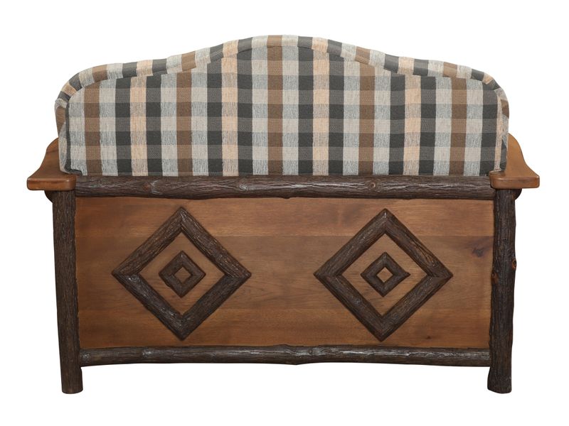 Hickory Log  Diamond Peak Loveseat - Premium Fabric - Seat:  Fabric TBD;   Backrest:  Fabric TBD 8