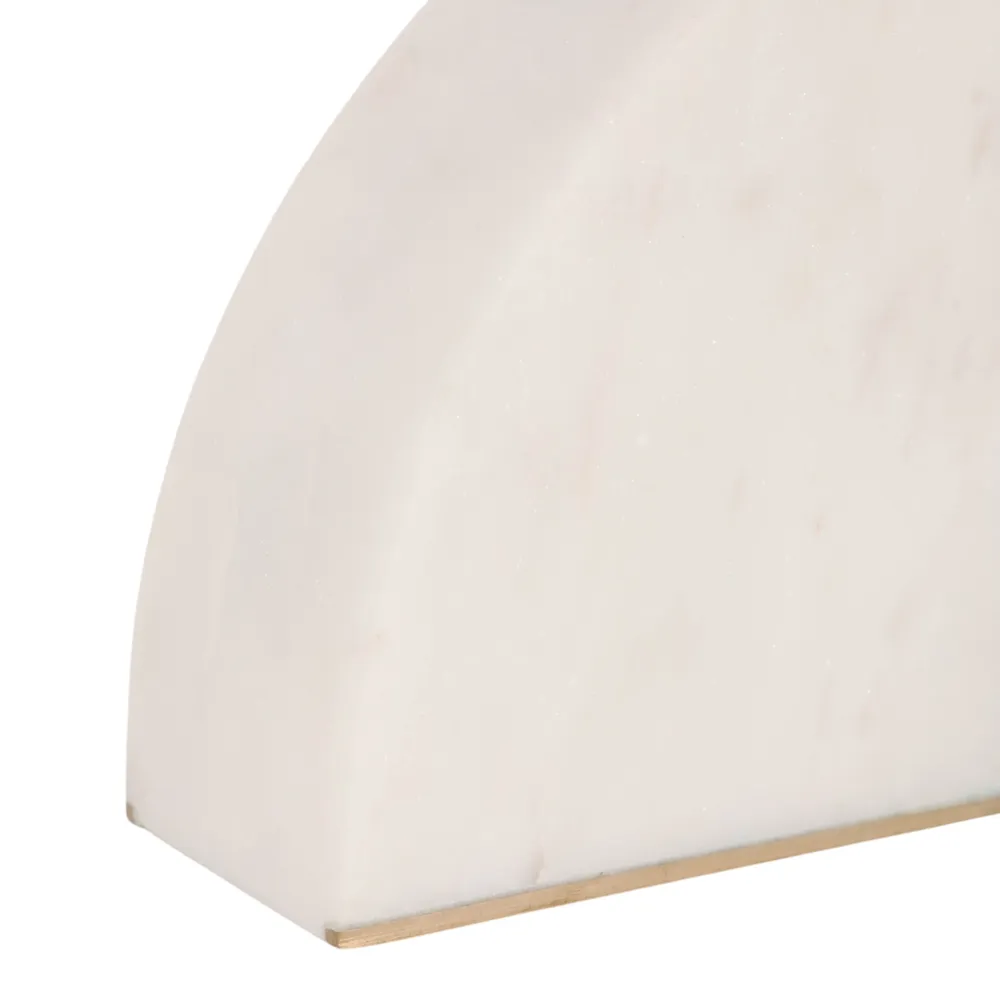 COREYFIELD SET OF 2 WHITE BOOKENDS 5 (IN)