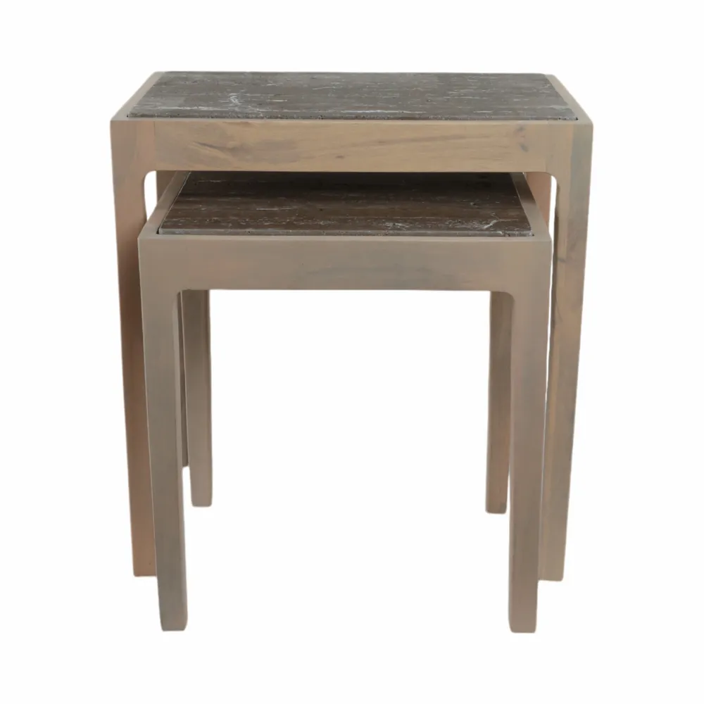 CALDERCROSS SET OF 2 BROWN TABLE 22 (IN)