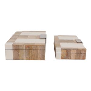 CALEVIEW SET OF 2 BROWN BOXES 3 (IN) 7