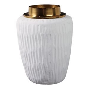 ADLERCREST WHITE VASE 8 (IN) 4