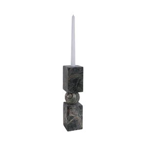 12X3" CHUNKY MARBLE TAPER HOLDER, FOREST GREEN 2