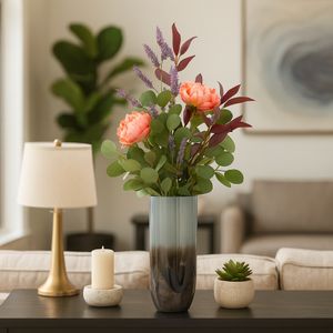 HARTONPARK BLUE GLASS VASE 14 (IN) 2