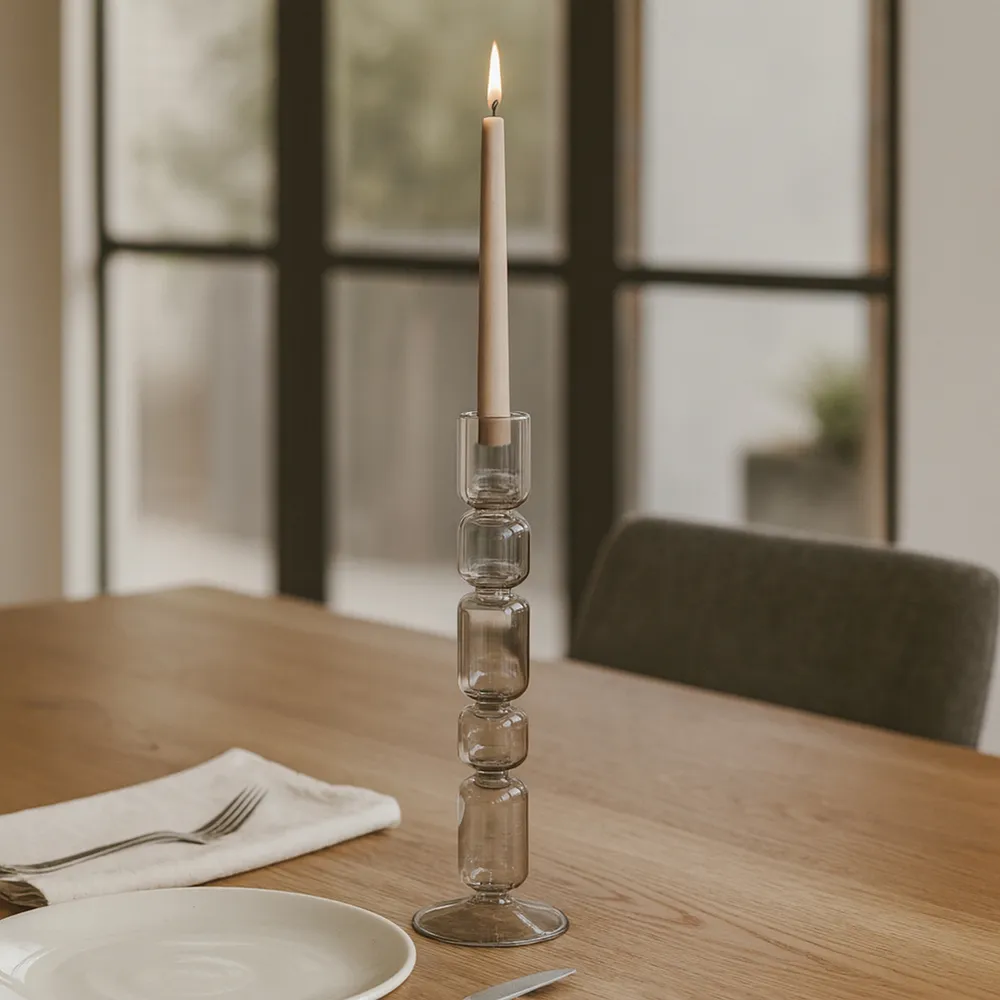 HENDONVALE BLACK CANDLE HOLDER 12 (IN)