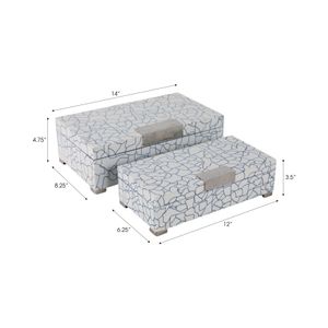 DEWEYFIELD SET OF 2 BLUE BOXES 5 (IN) 9