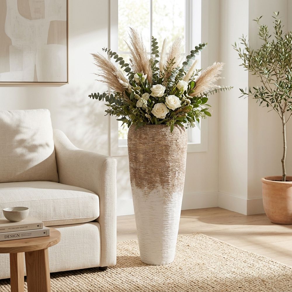 BENNETMORE BROWN VASE 33 (IN)