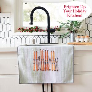 Mont Blanc blu Eco Kitchen Tea Towel 3