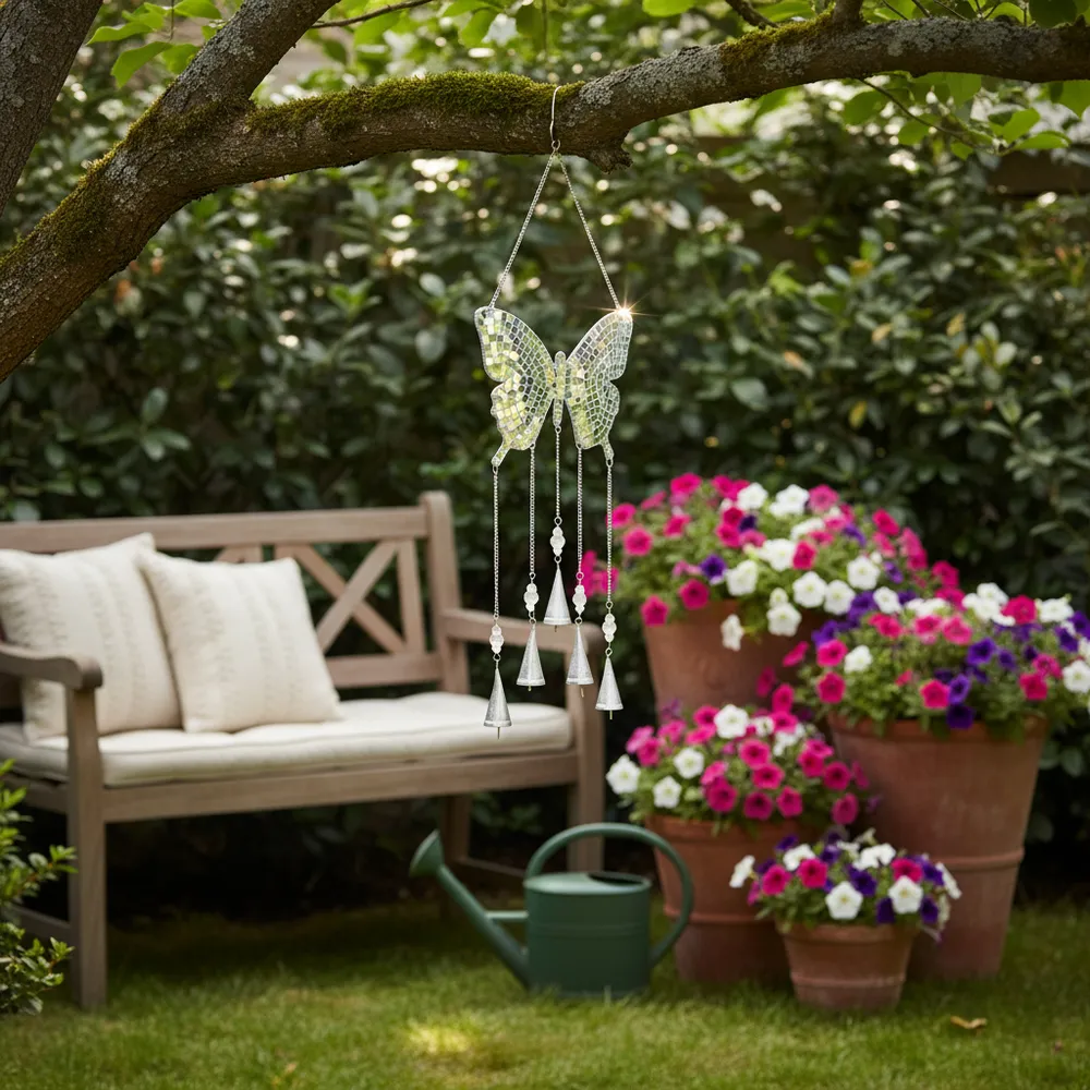 NOVASIDE SILVER WIND CHIME 27 (IN)