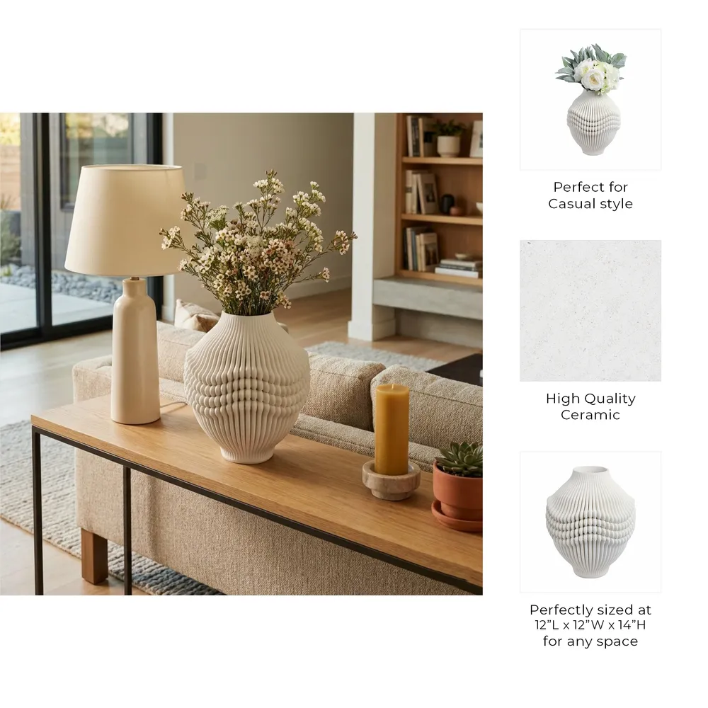 MURRAYHOLM IVORY VASE 14 (IN)