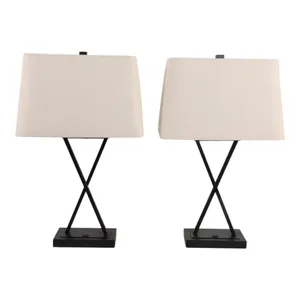LYNNWAY SET OF 2 BLACK LAMPS 25 (IN) 1