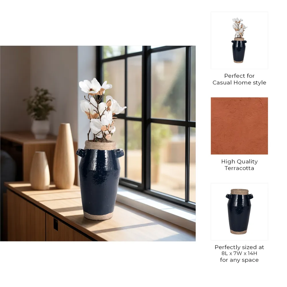 CLYDELAND BLUE VASE 14 (IN)