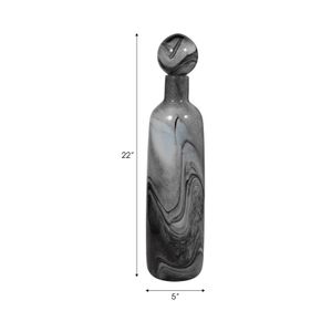 GRIFFINRIDGE GRAY GLASS VASE 22 (IN) 9