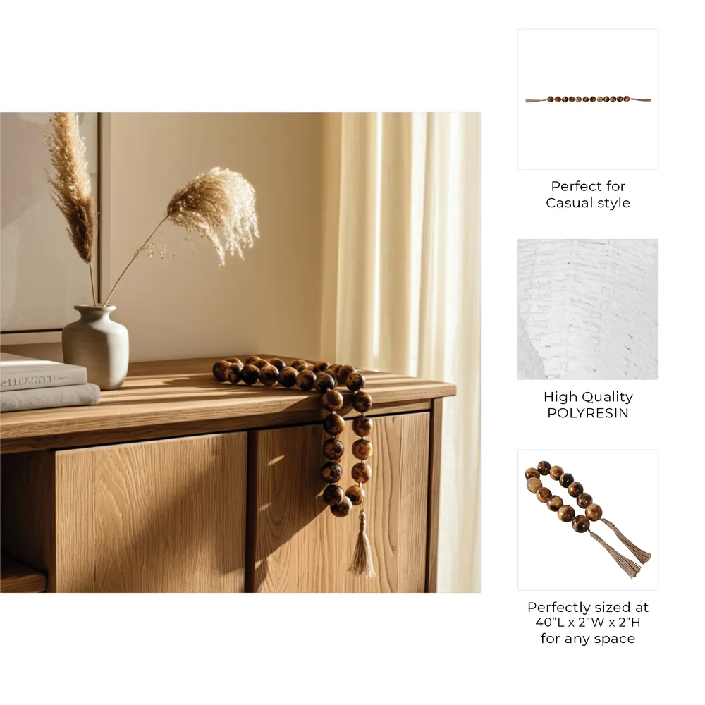 PALMERHAVEN BROWN BEAD 2 (IN)