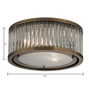 Linden Manor 12'' Wide 2-Light Flush Mount - Aged Brass 2