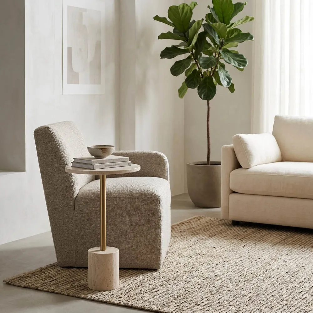 DOVERGROVE IVORY TABLE 23 (IN)