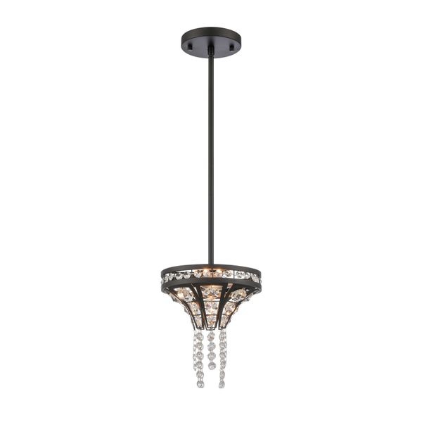 Fantania 8'' Wide 2-Light Mini Pendant - Matte Black