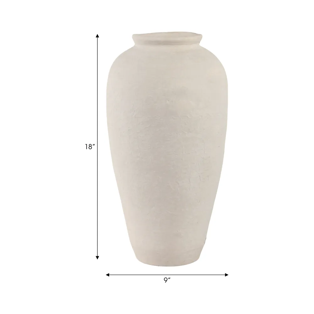 LAKEWOOD WHITE VASE 19 (IN)